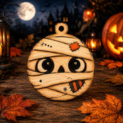 Pumpkin Wood Halloween Ornament, Acrylic Ornament, Jack O Lantern Decor, Personalized Halloween Gift, Spooky Season Decoration