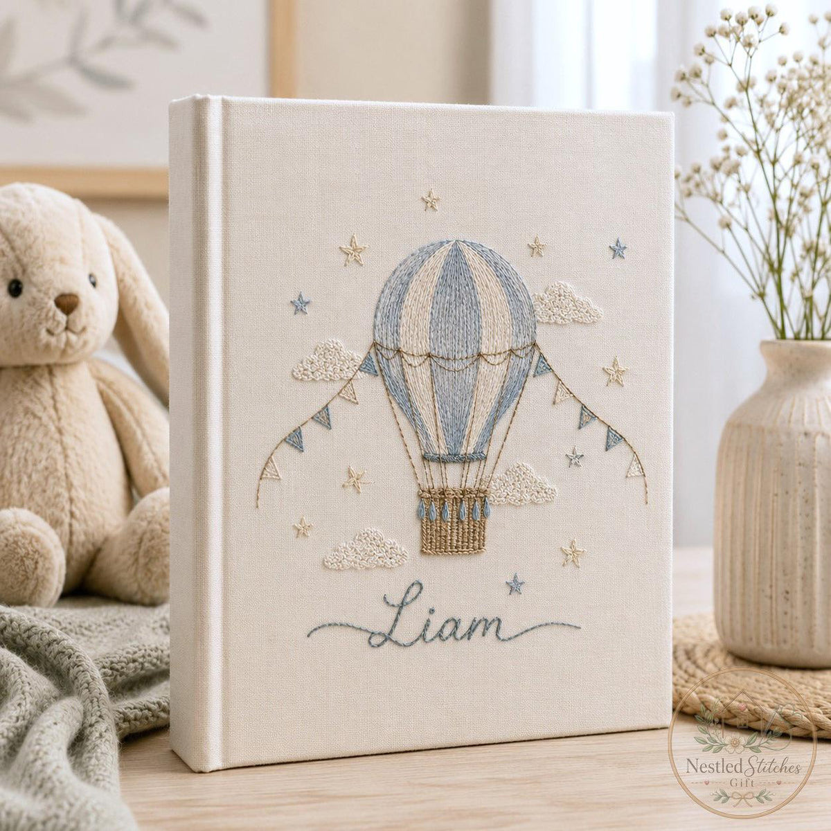 Personalized Carousel Horse Embroidered Baby Album – image 8